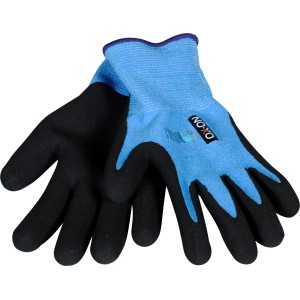 Gants OX-ON Junior 10000, bleu-gris, taille 03, pour les enfants de 4 à 6 ans. Vêtements de travail pour enfants.
