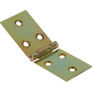 Cerniera per tavolo zincata gialla, larga, 200x40mm, per collegamenti mobili, da avvitare.