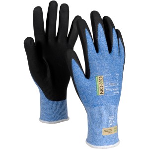 Guanti da lavoro OX-ON Recycle Supreme 16602, blu, taglia 8. Guanti riciclati, traspiranti e flessibili.