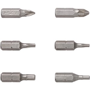 Jeu d'embouts pour visseuse sans fil Einhell TC-SD 3,6 Li, divers accessoires de vissage en métal.