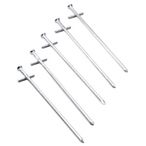 Set di 5 picchetti per terreni rocciosi, 23 cm, in acciaio zincato per campeggio e outdoor.