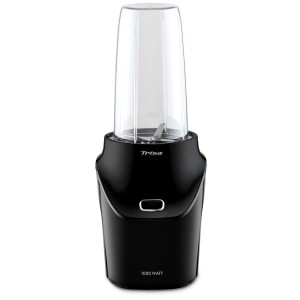 Trisa Nutri Blender Energy Boost, 1000 W, nero con bicchiere trasparente.