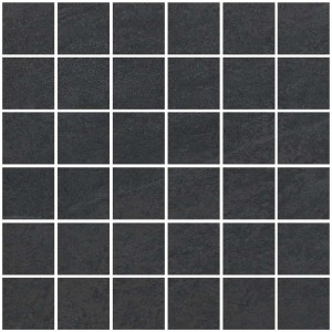Mosaico Vabene Questo Due Nero, 30x30cm, piastrelle a mosaico nere quadrate per pareti e pavimenti.