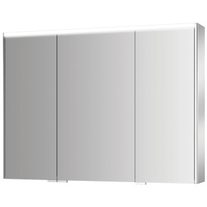 Armoire de toilette Jokey Alu III avec bandeau LED et 3 portes miroir, 73,5x100x16,6 cm.