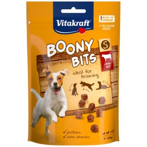 Vitakraft Boony Bits S Manzo, 55g: Snack per cani per premio e addestramento, senza zuccheri aggiunti.