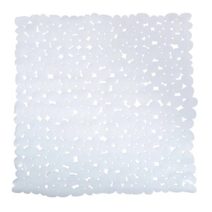 Weiße MSV Wanneneinlage Galets 54x54 cm aus PVC für mehr Sicherheit in der Badewanne.