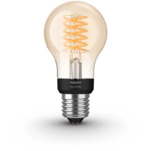 Philips Hue White Filament E27 LED-Lampe, klare Vintage-Optik.