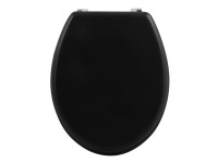 MSV WC-Sitz Cleo MDF Schwarz matt (HxBxT) 45 x 37 x 5,6 cm