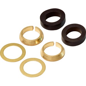 Set di guarnizioni da 6 pezzi per raccordi a compressione, composto da cono, guarnizione a compressione e rondella.