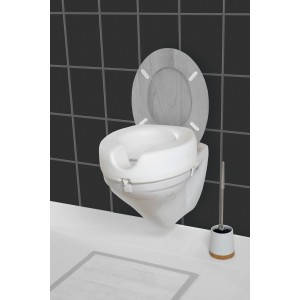 Wenko Rehausse WC Secura, siège de toilette blanc pour plus de confort et de sécurité dans la salle de bain.