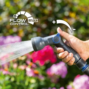 LUX Pistola multifunzione con 3 varianti di getto in azione, flusso d'acqua regolabile.