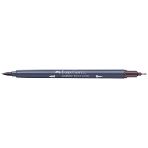 Feutre de croquis Faber-Castell Goldfaber couleur Dusty Mauve avec pointe pinceau et pointe fine.