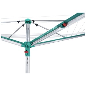 Séchoir rotatif Leifheit Linomatic 400 Deluxe, 40 m d'étendage, avec rétractation automatique du fil et système Easy-Lift.