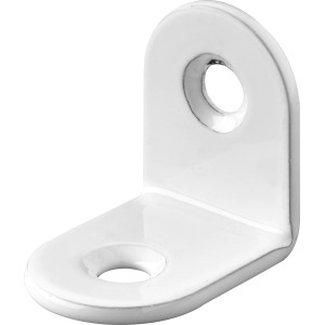 Staffa angolare per sedia Hettich, 20x20x15 mm, acciaio verniciato a polvere bianco, confezione da 10.