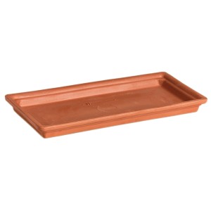 Sottovaso rettangolare rosso Deroma Standard, 42 cm.