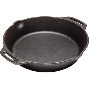Poêle à feu Petromax FP25H-T, fonte, Ø 25 cm, avec deux poignées. Ustensile de grill pour feu de camp et cuisinière.
