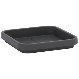 Sottovaso Geli Viva antracite, 28,5x28,5 cm, in plastica resistente.