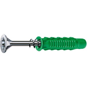 Vite universale Spax 3,5x35 mm con testa svasata e tassello verde, 50 pezzi