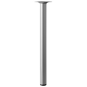 Gamba per tavolo Hettich, Ø 30 mm, altezza 400 mm, effetto alluminio. Gamba per mobili per tavoli.