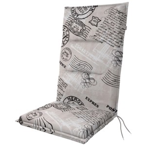 Cuscino per sedia alta Doppler Spot D.6101, fantasia, 48x119cm, spessore 5cm. Cuscino per sedia da giardino con lacci.