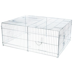 Recinto esterno zincato Trixie Natura con copertura, 144x58x116 cm.