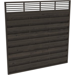 Pannello frangivista grigio Wien, 180x180 cm, in legno per il giardino.