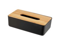 Wenko Kosmetikbox Rotello Kunststoff / Bambus Schwarz