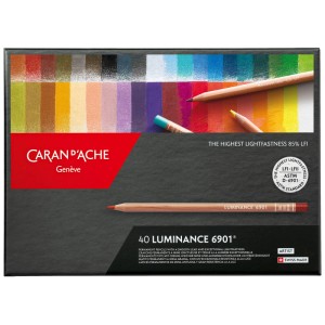 Caran d'Ache Luminance 6901 matite colorate, set da 40 pezzi, colori assortiti.