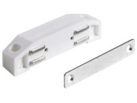 Magnetschnäpper XXL Gegenplatte starr Kunststoff Weiss 2 Stk.