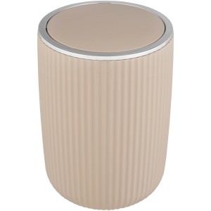 Cestino cosmetici beige Wenko Agropoli L con coperchio basculante, capacità 5,5 litri.