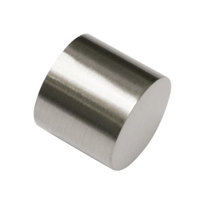 Gardinia Endstück Chicago, Edelstahloptik, 2er-Pack. Kappe für Stilgarnituren, Ø 20 mm.