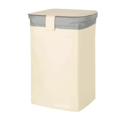 Cesto per biancheria Bianco L con fodera interna 50 l
