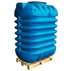 Cuve enterrée bleue 4rain Modularis 10 000 l, pack premium maison sur palette.