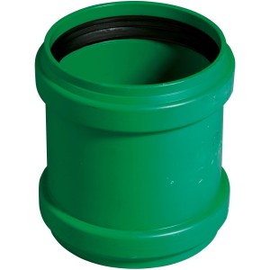 Manchon de raccordement vert DN 110 pour tuyau d'égout.