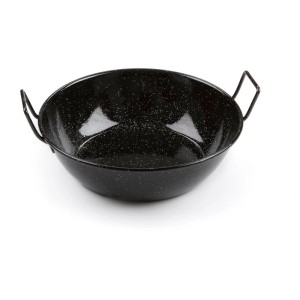 Padella Garcima in acciaio smaltato nero, Ø 60cm, ideale per grill e fornelli.