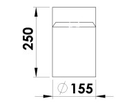 Firefix Canna fum. senza manic. e con anel. di cond. Grigio scuro Ø 150 x 250 mm