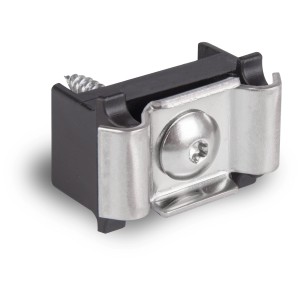 Alberts Support de panneaux pour poteaux carrés, lot de 3, plastique noir, accessoire pour clôture.