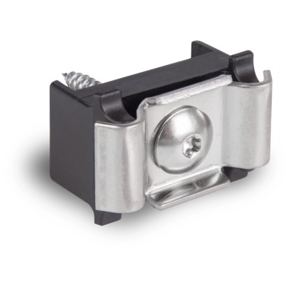 Alberts Support de grillage pour poteaux carrés Noir en lot de 3