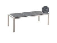 Beliani Gartentisch Grosseto Granit Schwarz Geflammt (HxBxT) 74 x 100 x 220 cm Beliani Gartentisch Grosseto Granit Schwarz Geflammt (HxBxT) 74 x 100 x 220 cm