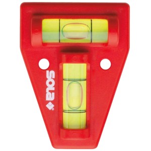 Livella a croce Sola K 5 rossa in plastica ABS, 60x45 mm, per misurazioni orizzontali.
