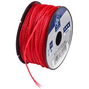 Ficelle de maçon LUX Classic rouge, rouleau de 50 m, pour un traçage et un alignement précis en construction.