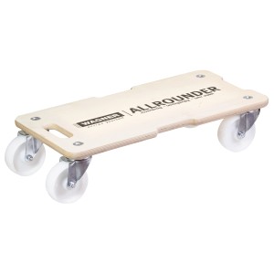 Chariot de transport Wagner avec plateau en bois et roulettes, capacité 400 kg.