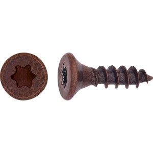 Vis à bois à tête fraisée, entraînement TX, Ø 3x12 mm, 25 pièces, acier bruni.