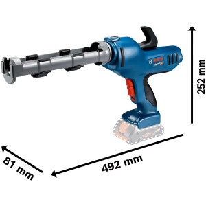 Pistolet à cartouche sans fil Bosch Professional GCG 18V-310 (outil seul, sans batterie) en bleu.