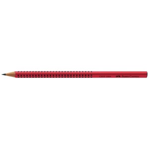 Matita rossa Faber-Castell Grip 2001, gradazione B. Matita triangolare ergonomica con grip.
