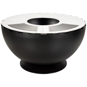 Brasero rond Nouvel en acier noir, Ø 100 cm, pour jardin et terrasse.