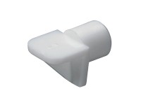 Bodenträger D8 mm mit Zapfen Kunststoff Weiss