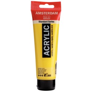 Tube de peinture acrylique Amsterdam Standard Series Jaune Azo Clair, 120ml.