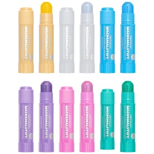 I Am Creative Metallic Wachsmalstifte, 6 Farben. Bunt sortiert, ideal zum Basteln.
