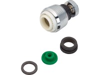 Wassersparer mit Kugelgelenk verchromt M22 x M24